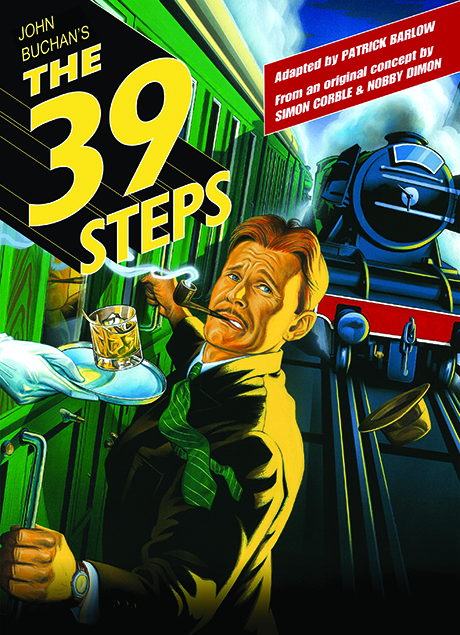Poster of John Buchan's The 39 Steps, illustration by Mark Thomas